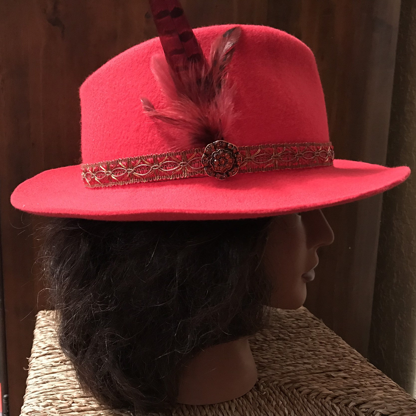 Roten Filz Fedora von FifinellaHats