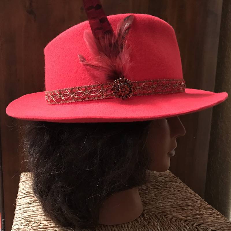 Roten Filz Fedora Roten Filz Fedora von FifinellaHats