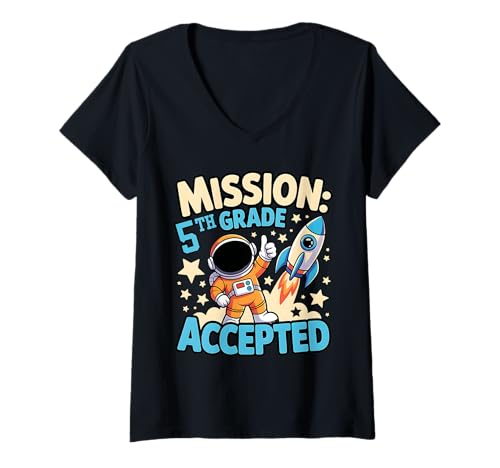Damen 5. Klasse Space School Team für Lehrer und Schüler T-Shirt mit V-Ausschnitt Damen 5. Klasse Space School Team für Lehrer und Schüler T-Shirt mit V-Ausschnitt von Fifth Grade Back to School Teacher 2025 Designs