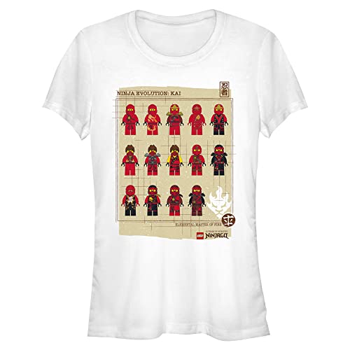 Fifth Sun Damen Ninja Evolution T-Shirt, weiß, Small von Fifth Sun