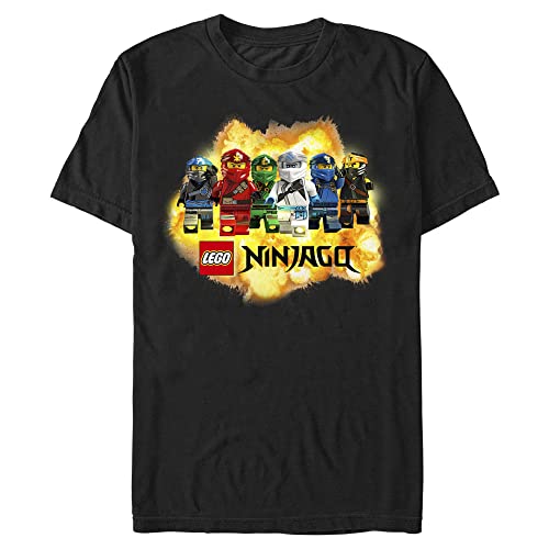 Fifth Sun Herren Ninja Explosion T-Shirt, schwarz, Groß von Fifth Sun