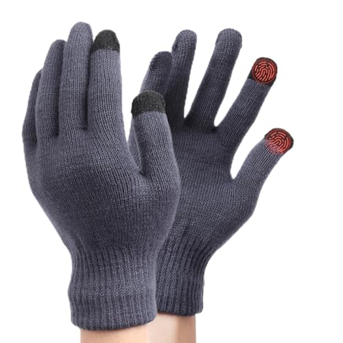 Figarge Handschuhe Damen Touchscreen Strickhandschuhe Herren Warme Winterhandschuhe Strick Handschuhe mit Touchfunktion Damen Winter Fingerhandschuhe Rutschfest für Damen Herre von Figarge