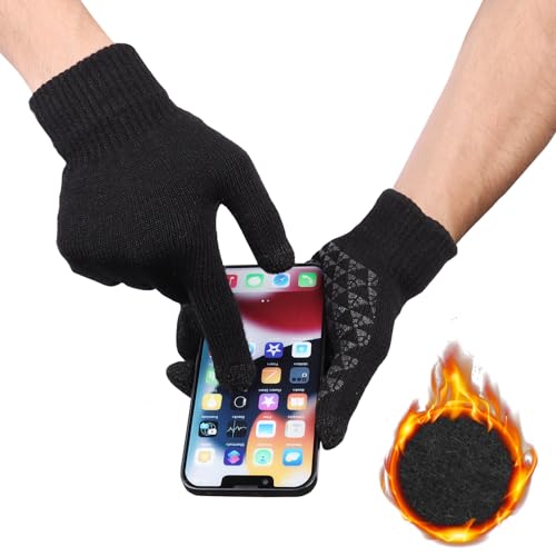 Figarge Touchscreen Handschuhe Strickhandschuhe Verdickte Winter handschuhe Warme Strick Handschuhe Finger handschuhe Rutschfest Perfekt für Damen Herren von Figarge