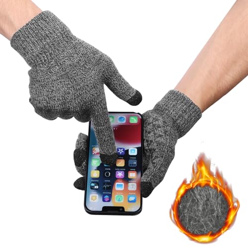 Figarge Touchscreen Handschuhe Strickhandschuhe Verdickte Winter handschuhe Warme Strick Handschuhe Finger handschuhe Rutschfest Perfekt für Damen Herren von Figarge