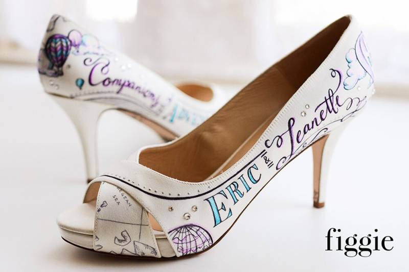Benutzerdefinierte Handbemalte Reise Themed Heißluftballon-Brautschuhe Benutzerdefinierte Handbemalte Reise Themed Heißluftballon-Brautschuhe von FiggieShoes