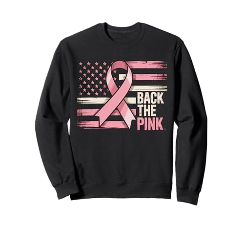 Back The Pink US Flag Brustkrebsbewusstsein Damen Herren Kinder Sweatshirt von Fight Cancer