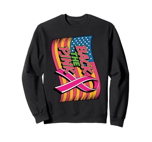 Back The Pink US Flag Brustkrebsbewusstsein Damen Herren Kinder Sweatshirt von Fight Cancer