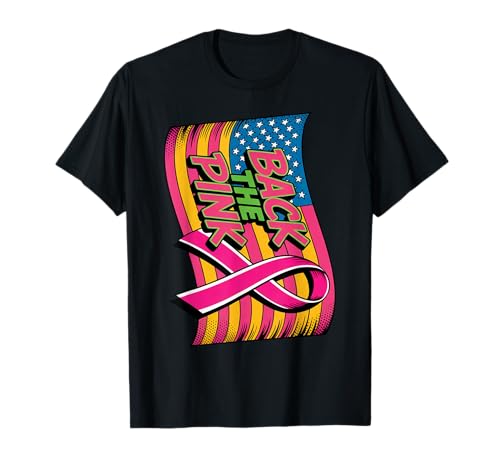 Back The Pink US Flag Brustkrebsbewusstsein Damen Herren Kinder T-Shirt von Fight Cancer