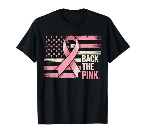 Back The Pink US Flag Brustkrebsbewusstsein Damen Herren Kinder T-Shirt von Fight Cancer