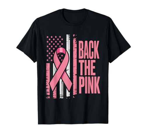 Back The Pink US Flag Brustkrebsbewusstsein Damen Herren Kinder T-Shirt von Fight Cancer