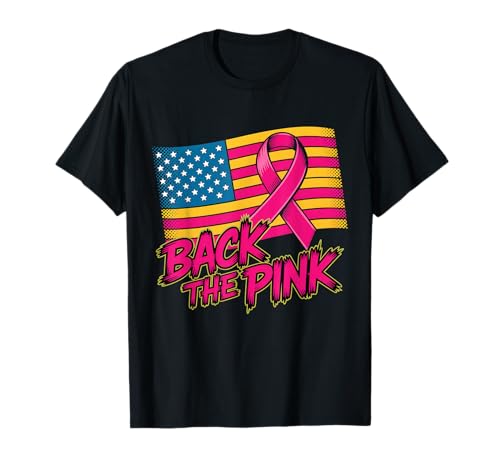Back The Pink US Flag Brustkrebsbewusstsein Damen Herren Kinder T-Shirt von Fight Cancer