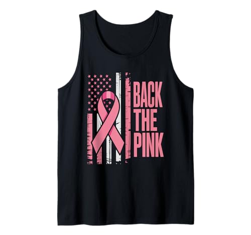 Back The Pink US Flag Brustkrebsbewusstsein Damen Herren Kinder Tank Top von Fight Cancer