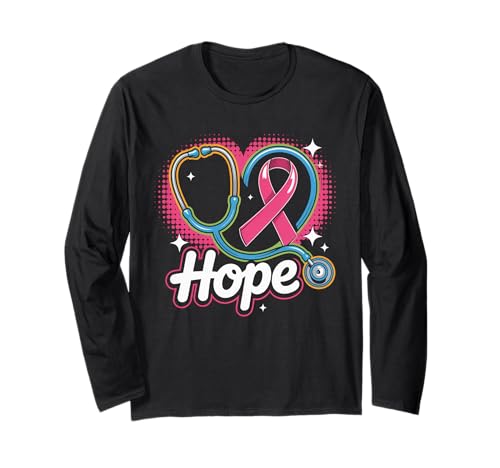 Rosa Stethoskop Krankenschwester Medizinisches Brustkrebs-Bewusstsein Frauen Langarmshirt von Fight Cancer
