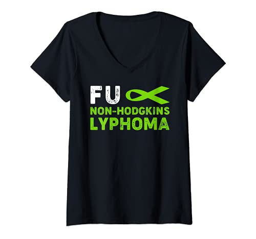 Damen Fuck Non Hodgkins Lyphoma Awareness Shirt Support Survivor T-Shirt mit V-Ausschnitt Damen Fuck Non Hodgkins Lyphoma Awareness Shirt Support Survivor T-Shirt mit V-Ausschnitt von Fighting And Awareness T Shirt.