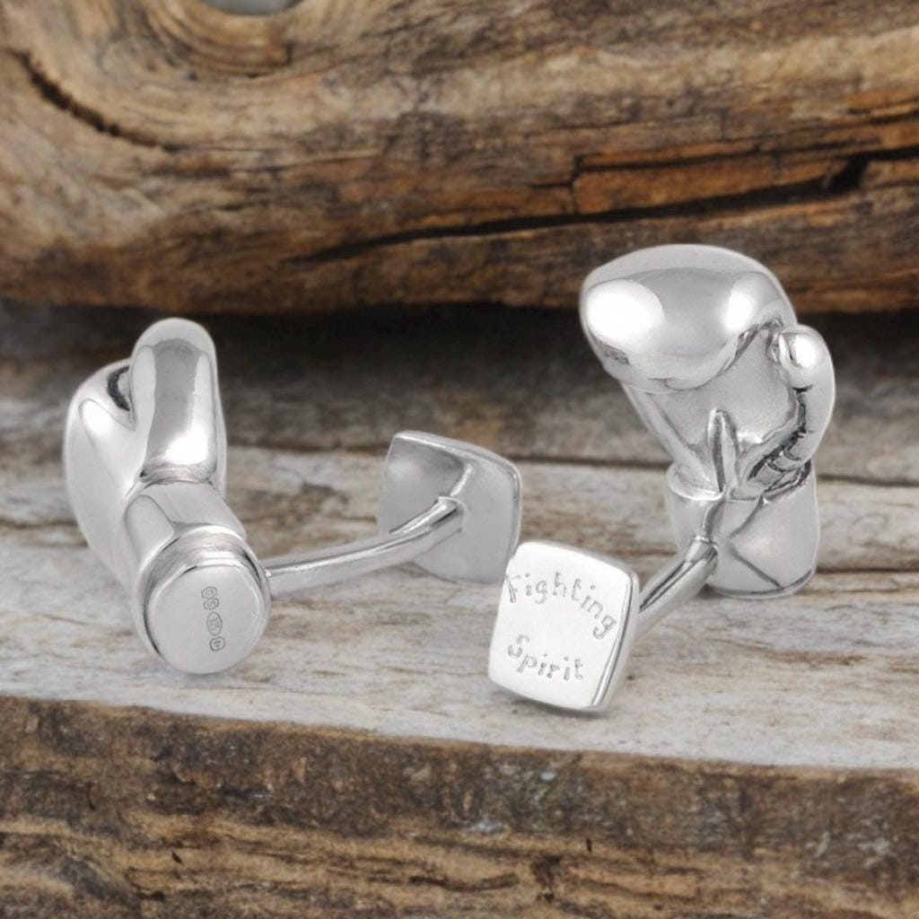 Boxhandschuh Manschettenknöpfe - Handgefertigt Aus Sterling Silber Wiegt 27 Gramm Boxhandschuh Manschettenknöpfe - Handgefertigt Aus Sterling Silber Wiegt 27 Gramm von FightingSpiritShop