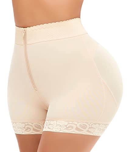 Figninget Figurformende Unterwäsche Damen Bauchweg Slip Shape Unterhose Damen Shapewear Damen Bauchweg Miederslip Miederhose Damen Bauchweg Beige 4XL von Figninget