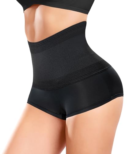 Figninget Bauchweg Unterhose Damen Shapewear Miederhose Hoher Slips String Tanga Shaper Miederslips Stark Formende Unterwäsche von Figninget