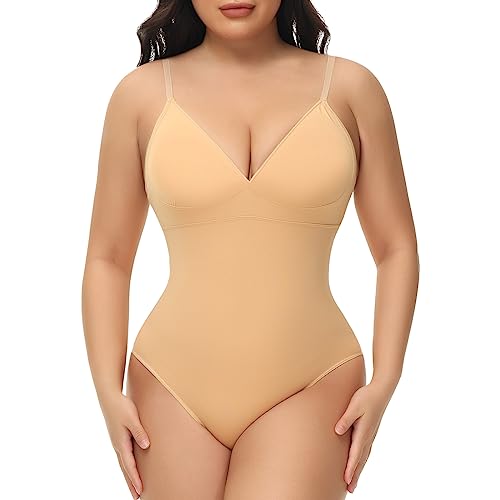 Figninget Body Shaper Body Shaper Damen Bauchweg Extra Stark Miederbody Stark Formend Shapewear Damen Stark Formend Bodyshape Damen Body Shapewear Body Body Shaper Body Damen Bodyshape Schwarz 3XL von Figninget