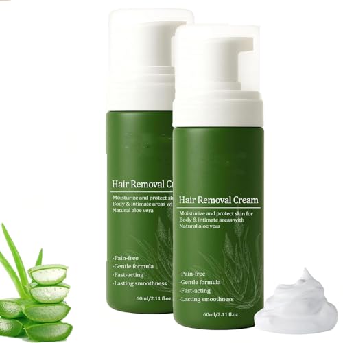Man Hair Removal Cream,Quick & Gentle No-Shave Hair Removal Spray,Pain-Free Intimate HairRemoval Spray,Gentle Fast-Acting Hair Remover Mousse for Face and Body,Moisturizing & Non-sticky (2) von Figskey