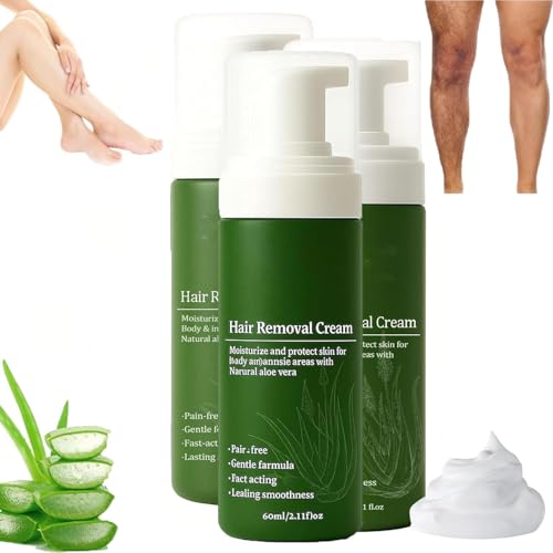Man Hair Removal Cream,Quick & Gentle No-Shave Hair Removal Spray,Pain-Free Intimate HairRemoval Spray,Gentle Fast-Acting Hair Remover Mousse for Face and Body,Moisturizing & Non-sticky (3) von Figskey