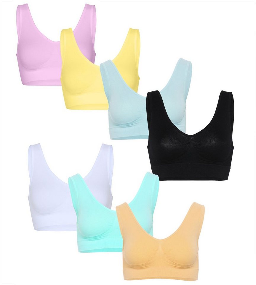 Figur Body Set: Bustier Form-Bustier elastisch (Set, 7-tlg., unterschiedl. Farben) bügellos mit nahtloser Verarbeitung von Figur Body