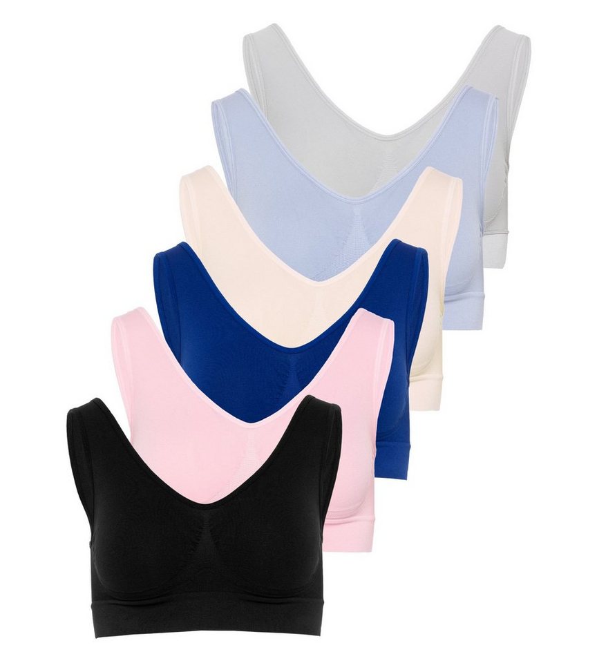 Figur Body Set: Bustier Form-Bustier elastisch (Set, 6-tlg., unterschiedl. Farben) bügellos mit breiten Trägern
mit Stützsystem von Figur Body