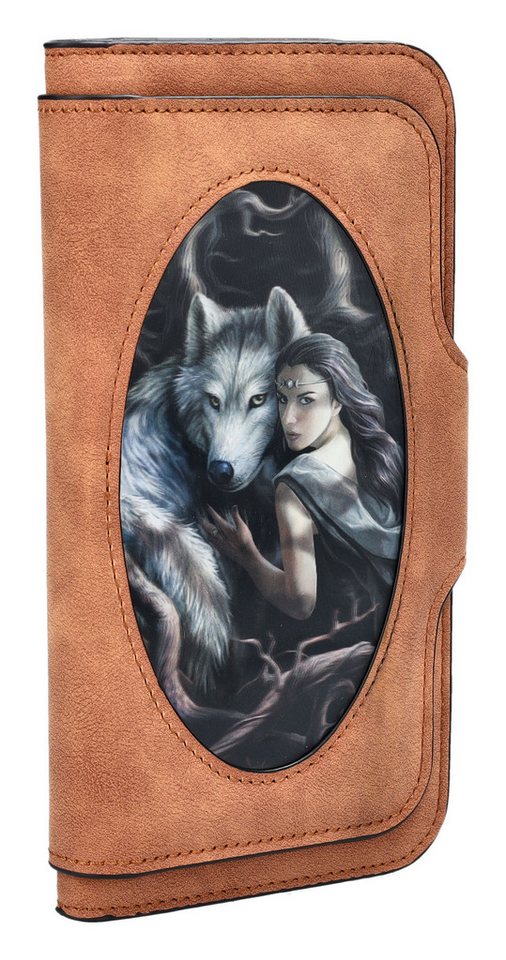 Figuren Shop GmbH Geldbörse Geldbörse Wolf - Soul Bond - Anne Stokes - Fantasy Geldbeutel Kunstleder von Figuren Shop GmbH