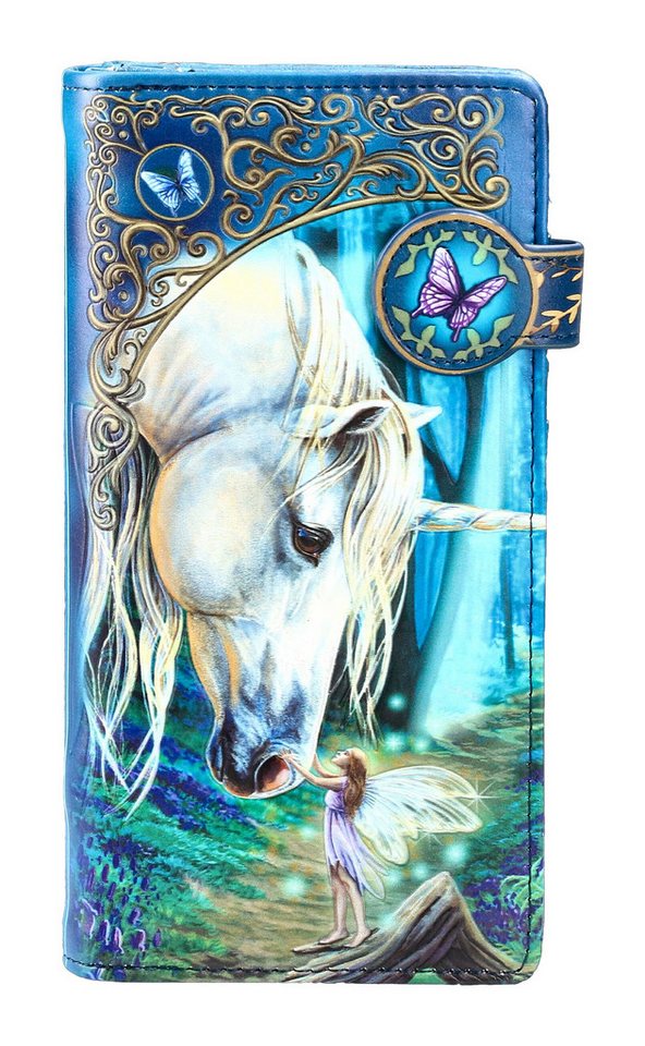 Figuren Shop GmbH Geldbörse Geldbörse mit Einhorn und Fee - Fairy Whispers - Lisa Parker Fantasy Geldbeutel von Figuren Shop GmbH