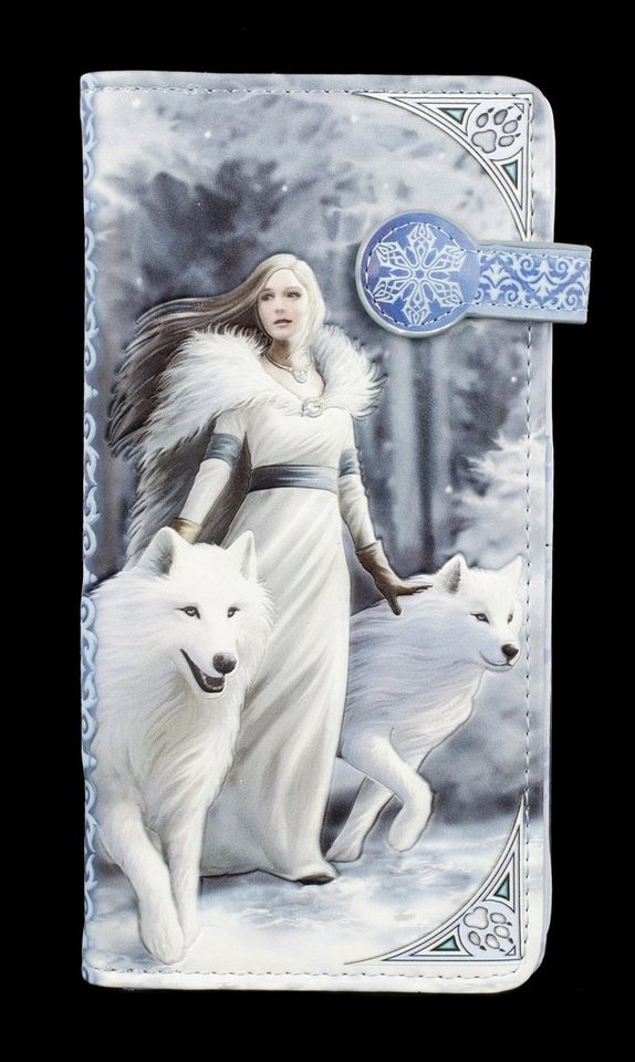 Figuren Shop GmbH Geldbörse Geldbörse mit Wölfen - Winter Guardians - geprägt - Anne Stokes Geldbeutel Fantasy von Figuren Shop GmbH