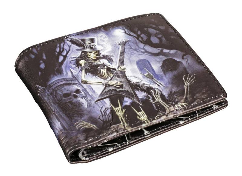 Figuren Shop GmbH Geldbörse Herren Geldbörse Skelett Rocker - Play Dead - James Ryman - Gothic von Figuren Shop GmbH