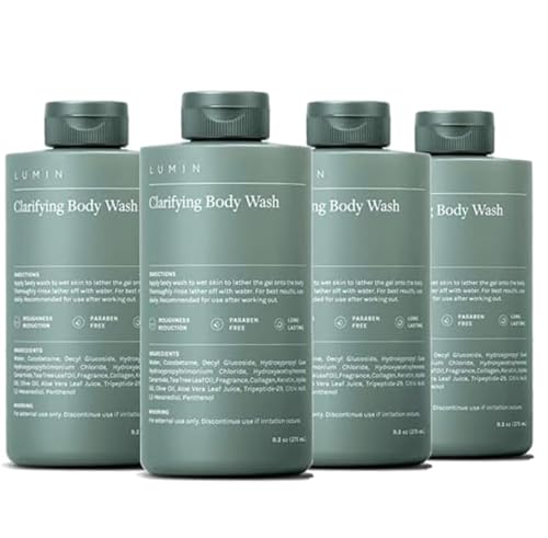 Lumin Advanced Clarifying Herren-Duschgel, 275 ml, beruhigt, reinigt, hydratisiert und hinterlässt hautriechendes Spa frisch, parabenfrei, 4 Stück Lumin Advanced Clarifying Herren-Duschgel, 275 ml, beruhigt, reinigt, hydratisiert und hinterlässt hautriechendes Spa frisch, parabenfrei, 4 Stück von Fiinix