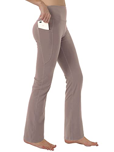 Fiita Damen High Waist Bootcut Yoga Hose mit Taschen Bauchkontrolle Workout Laufhose Lange Bootleg Flare Hose in Hellbraun XX-Large Fiita Damen High Waist Bootcut Yoga Hose mit Taschen Bauchkontrolle Workout Laufhose Lange Bootleg Flare Hose in Hellbraun XX-Large von Fiita