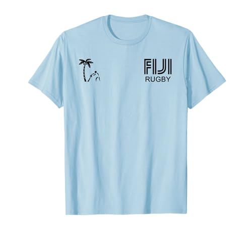 Rugby-T-Shirt für Damen und Herren, Fidschi, Rugby-Ball-Spieler T-Shirt von Fiji Rugby Shirt