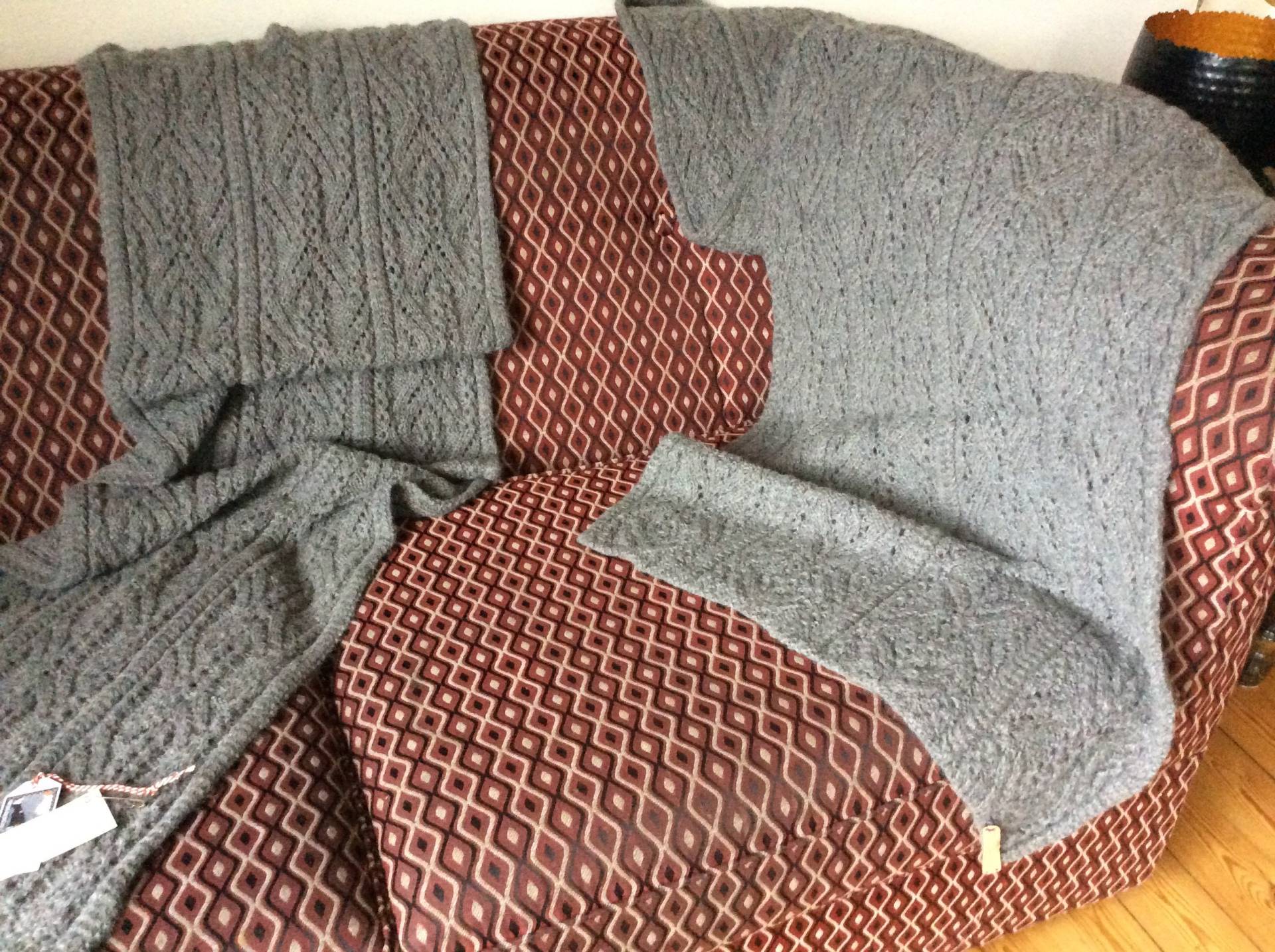 Decke Für Die Couch/Stola Schal Alpaka Sehr Weich Doppelfaden Warm 3 Oder 4 Streifen Breit von Fijnvandraat