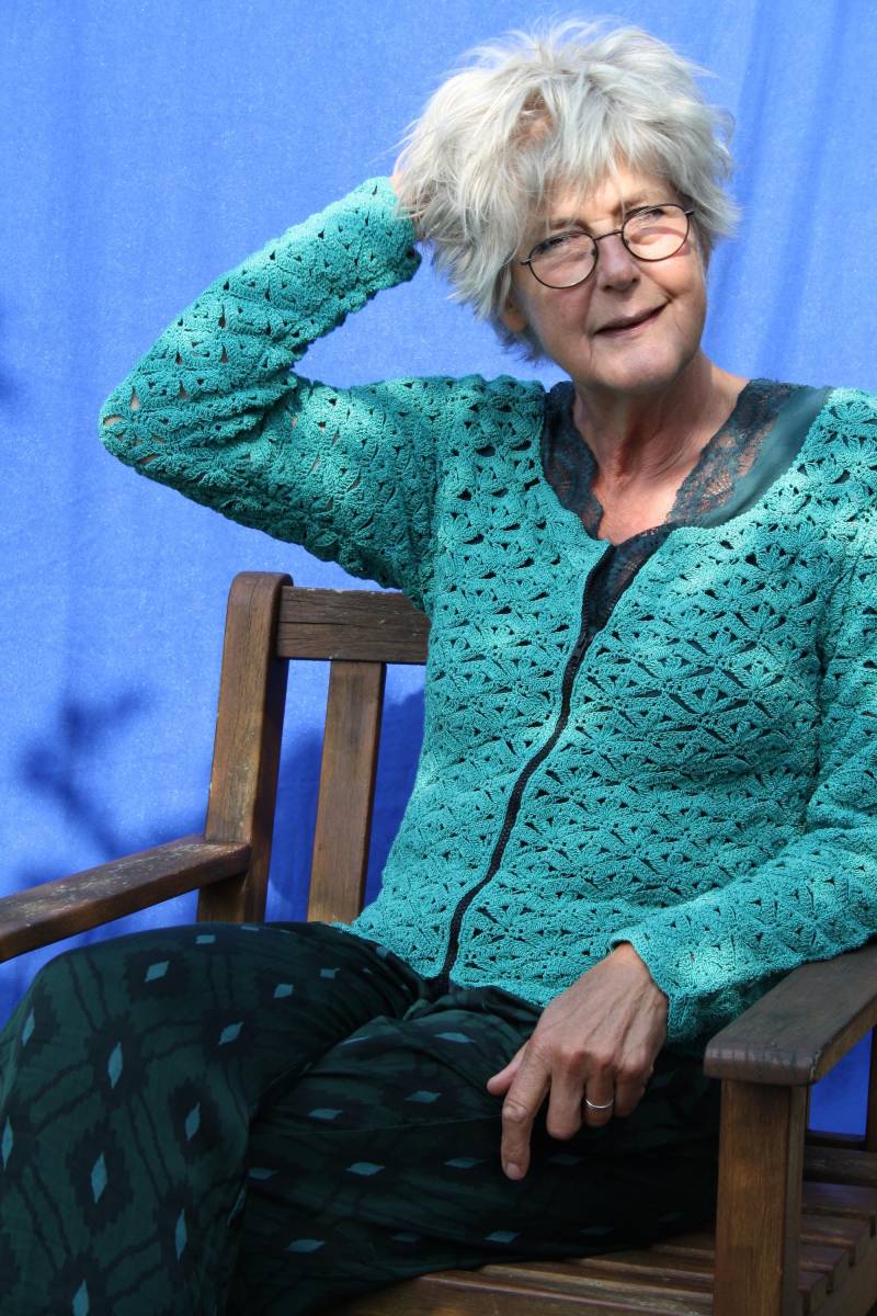 Häkel-Cardigan - Türkis Häkel-Cardigan - Türkis von Fijnvandraat