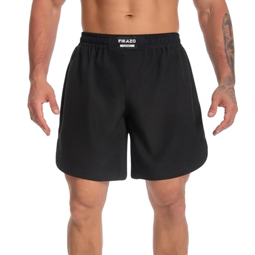Fikazo MMA Shorts für Herren – No Gi BJJ Grappling Shorts für Muay Thai, Boxen, Kampf, Wrestling und Kampftraining, Schwarz, Mittel Fikazo MMA Shorts für Herren – No Gi BJJ Grappling Shorts für Muay Thai, Boxen, Kampf, Wrestling und Kampftraining, Schwarz, Mittel von Fikazo