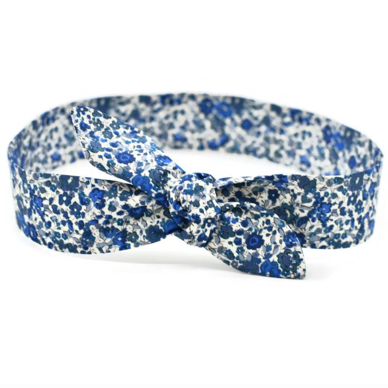 Liberty Emma Und Georgina Blaues Blumenstirnband Für Baby, Kind, Frau von FilGoodCreations