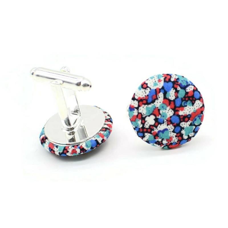 Liberty Pepper Manschettenknöpfe Blau Grün Rot von FilGoodCreations