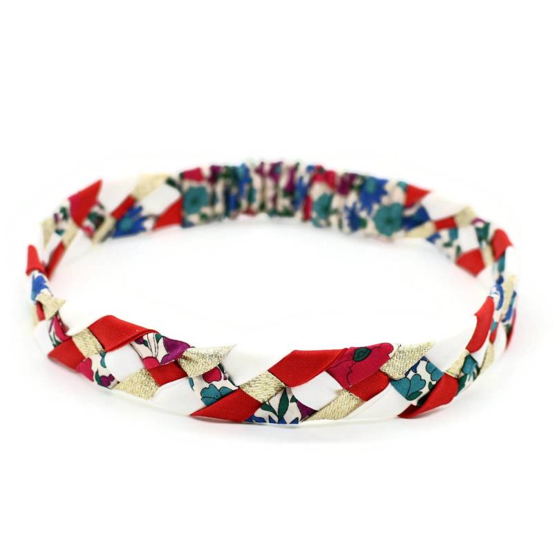 Liberty Poppy Und Daisy Geflochtenes Stirnband Weiße Ente Goldrote Haare Mädchen Frau Kind von FilGoodCreations
