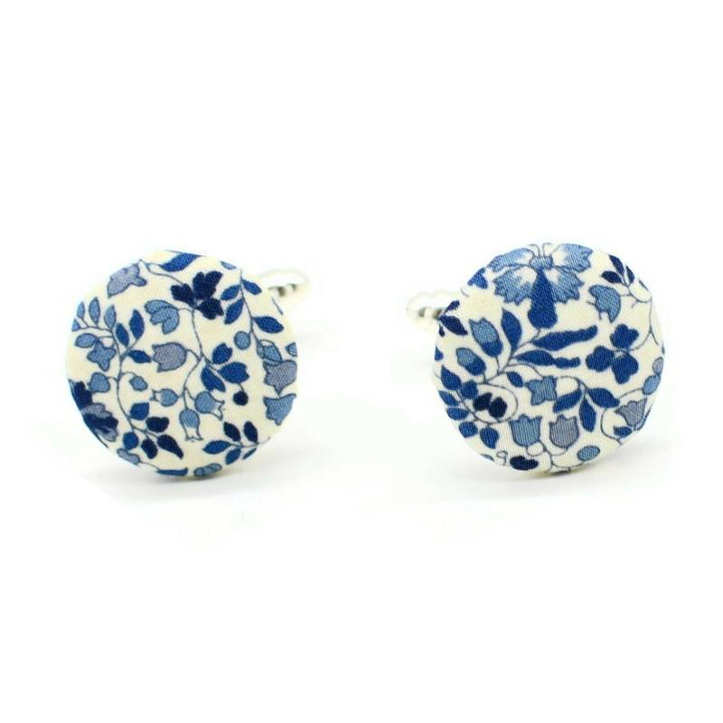 Manschettenknöpfe Mit Kleinen Blauen Blumen Von Liberty Katie & Millie von FilGoodCreations