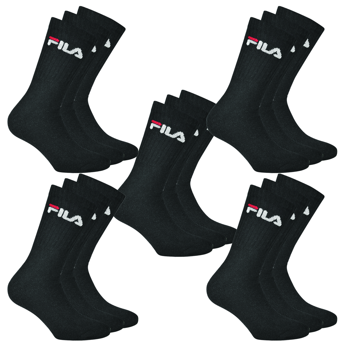 15 Paar Fila Herren Sportsocken Tennissocken Socken F9505 von Fila