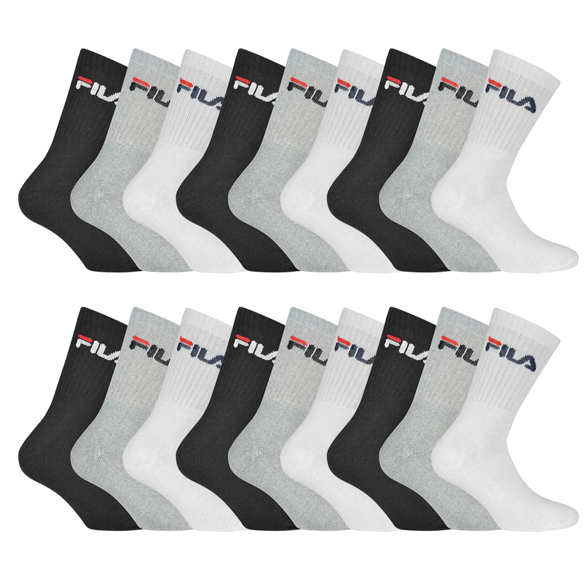 18 Paar Fila Herren Sportsocken Tennissocken Socken F9505 von Fila