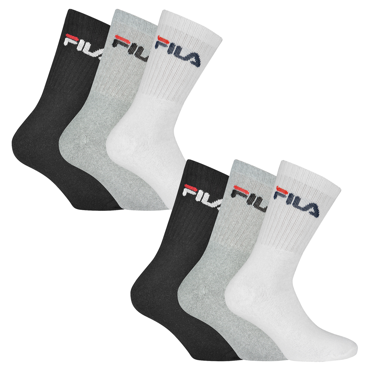 6 Paar Fila Herren Sportsocken Tennissocken Socken F9505 von Fila