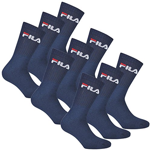 FILA 6 Paar Socken, Frottee Tennissocken mit Logobund, Unisex (2x 3er Pack) (Marine, 43-46 (9-11 UK)) von FILA