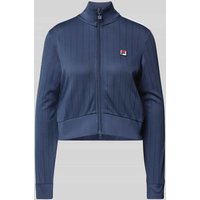FILA Cropped Trainingsjacke mit Zweiwege-Reißverschluss Modell 'LORCE' in Dunkelblau, Größe M von Fila