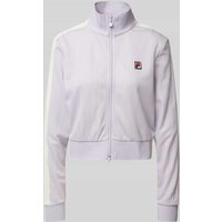 FILA Cropped Trainingsjacke mit Zweiwege-Reißverschluss Modell 'LORCE' in Flieder, Größe M von Fila