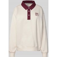 FILA Loose Fit Sweatshirt Modell 'LAGRIO' in Offwhite Melange, Größe S von Fila