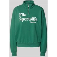 FILA Oversized Sweatshirt mit Stehkragen Modell 'LACHY' in Gruen, Größe L von Fila