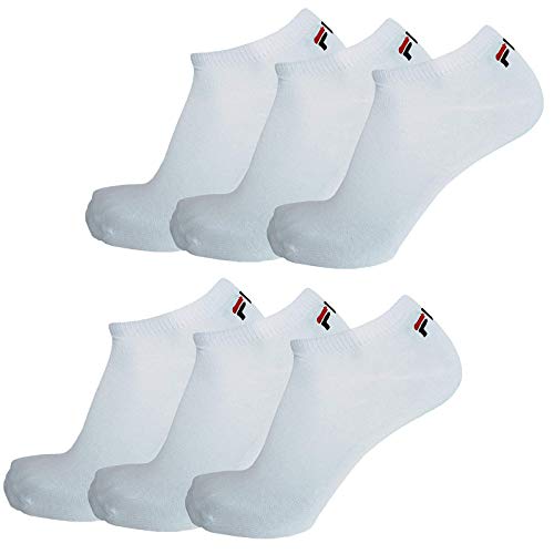 FILA® 6 Paar Socken, Invisible Sneakers Unisex, 35-46 Einfarbig - Farbenauswahl: Farbe: Weiß | Größe: 43-46 (9-11 UK) von FILA