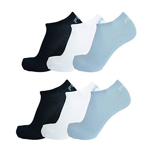 FILA® 6 Paar Socken, Invisible Sneakers Unisex, 35-46 Einfarbig - Farbenauswahl: Farbe: Sky | Größe: 35-38 (3-5 UK) von FILA